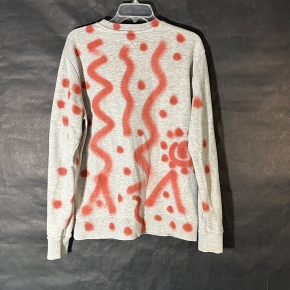 Champion 90s Style Graffiti Sport Athletic Gray Long Sleeve Workout Sweater - Picture 8 of 9